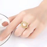 Sterling Silver Pearl Ring S925 Wedding Ring Jewelry Adjustable Female Rings