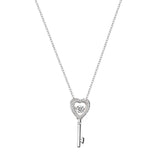 Arrival 925 Sterling Silver Love Key Pendant Necklace
