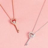 Arrival 925 Sterling Silver Love Key Pendant Necklace