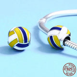 Enamel Volleyball Beads for Snake Bracelets