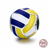 Enamel Volleyball Beads for Snake Bracelets