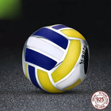 Enamel Volleyball Beads for Snake Bracelets