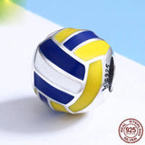 Enamel Volleyball Beads for Snake Bracelets