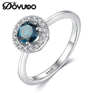 Colorful Cubic Zircon Round Rhinestone Wedding Ring Jewelry