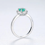 Colorful Cubic Zircon Round Rhinestone Wedding Ring Jewelry