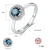 Colorful Cubic Zircon Round Rhinestone Wedding Ring Jewelry