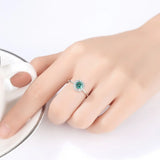 Colorful Cubic Zircon Round Rhinestone Wedding Ring Jewelry