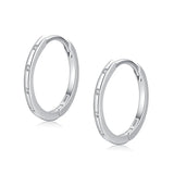 Crystal CZ Circle Stud Earrings Minimalist Jewelry