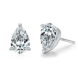 Crystal CZ Circle Stud Earrings Minimalist Jewelry