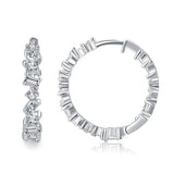 Crystal CZ Circle Stud Earrings Minimalist Jewelry
