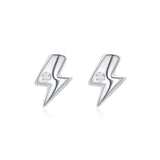 Crystal CZ Circle Stud Earrings Minimalist Jewelry