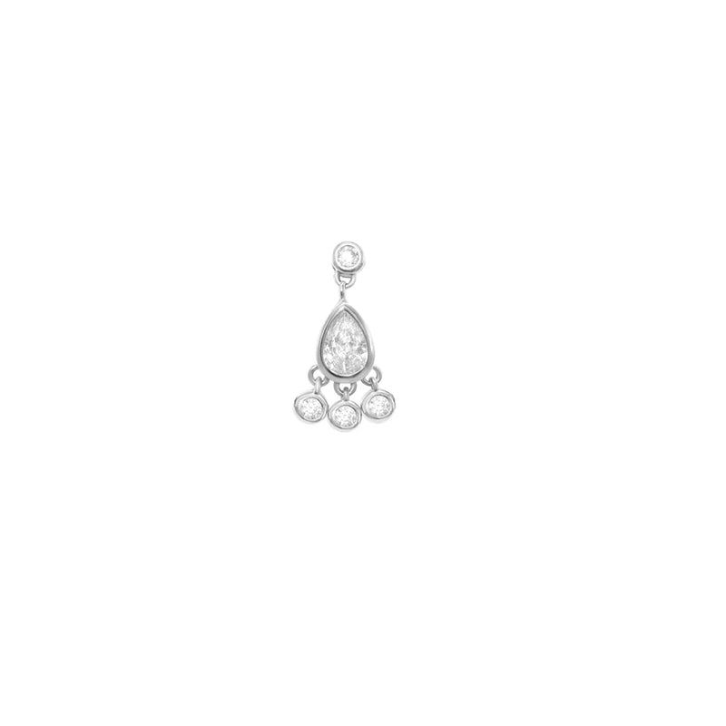 925 Silver Loulou Teardrops Earring Clips Women Wedding Gift