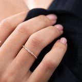 925 Sterling Silver CZ Line Crystal Ring Size 5-9 Slim Fine Jewelry