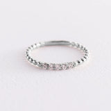 925 Sterling Silver CZ Line Crystal Ring Size 5-9 Slim Fine Jewelry