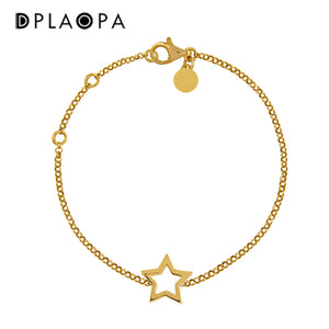 925 Sterling Silver Star Charm Pendant Chain Bracelet Wedding Jewelry