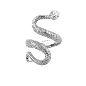 925 Silver Snake Rings Women High Special Rock Punk Jewelry