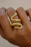 925 Silver Snake Rings Women High Special Rock Punk Jewelry