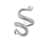 925 Silver Snake Rings Women High Special Rock Punk Jewelry
