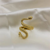 925 Silver Snake Rings Women High Special Rock Punk Jewelry