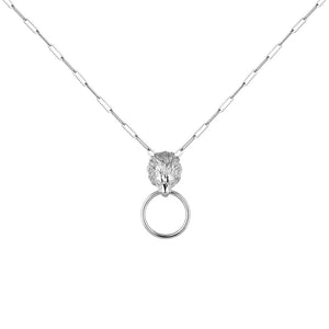 925 Sterling Silver Lion Necklace Long Chain Horoscope Finej Jewelry