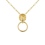 925 Sterling Silver Lion Necklace Long Chain Horoscope Finej Jewelry