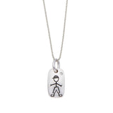 925 Sterling Silver Boy Girl Pendant Fine Jewelry