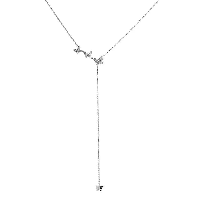 Silver Butterfly Pendant Necklace