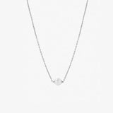 925 Silver Collar Plated Pearl Chain Necklace Women Fine Jewelry Wedding