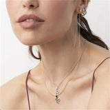 925 Silver Snake Choker Necklace Crystal CZ
