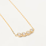 DPLAOPA 925 Silver Collar Clear Zircon Pendant Chain Women Wedding Jewelry