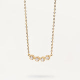 DPLAOPA 925 Silver Collar Clear Zircon Pendant Chain Women Wedding Jewelry