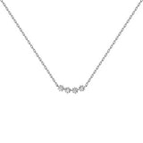 DPLAOPA 925 Silver Collar Clear Zircon Pendant Chain Women Wedding Jewelry