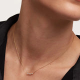DPLAOPA 925 Silver Collar Clear Zircon Pendant Chain Women Wedding Jewelry