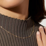 925 Silver Zircon CZ Choker Necklace Long Chain Wedding Crystal Jewels