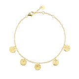 DPLAOPA 925 Silver Ethnic Bracelet with Movable Round Motifs Chain Women Wedding