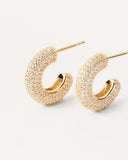 DPLAOPA 925 Silver Zircon KING Earrings Hoops Crystal Women Jewelry