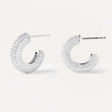 DPLAOPA 925 Silver Zircon KING Earrings Hoops Crystal Women Jewelry