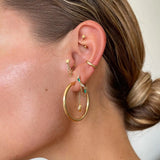 925 Silver 25MM Hoop Marqulse Loop Women Earring