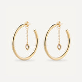 925 Silver 25MM Hoop Marqulse Loop Women Earring