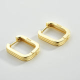 925 Silver Circle Hoops Earring Clips Rock Punk Pendientes Women Jewelry