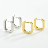 925 Silver Circle Hoops Earring Clips Rock Punk Pendientes Women Jewelry