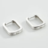 925 Silver Circle Hoops Earring Clips Rock Punk Pendientes Women Jewelry