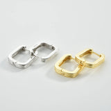 925 Silver Circle Hoops Earring Clips Rock Punk Pendientes Women Jewelry