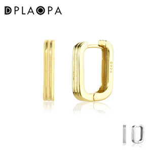 925 Silver Circle Hoops Earring Clips Rock Punk Pendientes Women Jewelry