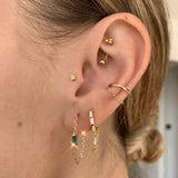 DPLAOPA 925 Silver Green Coffee FLIRT Drop Earring