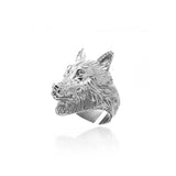 DPLAOPA 925 Sterling Silver Coated Silver Anillo Wolf Animal Ring Women Jewelry