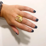 DPLAOPA Silver Eagle Ring Resizable Women Party Jewelry