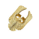 DPLAOPA Silver Eagle Ring Resizable Women Party Jewelry