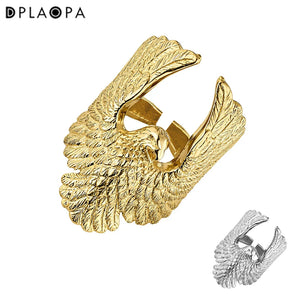 DPLAOPA Silver Eagle Ring Resizable Women Party Jewelry