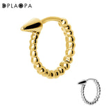 925 Silver Spike Beads Hoops Earring Clips Jewelry Women Wedding